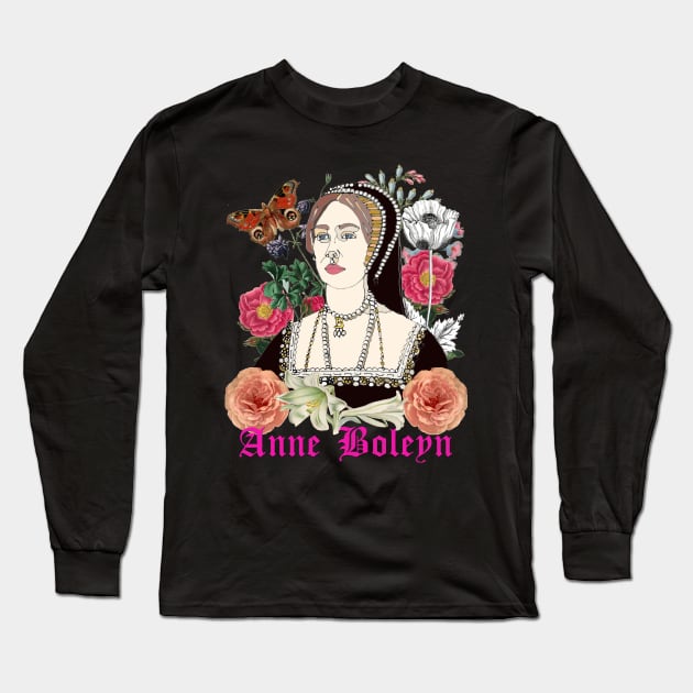 Anne Boleyn Long Sleeve T-Shirt by White B Gifts